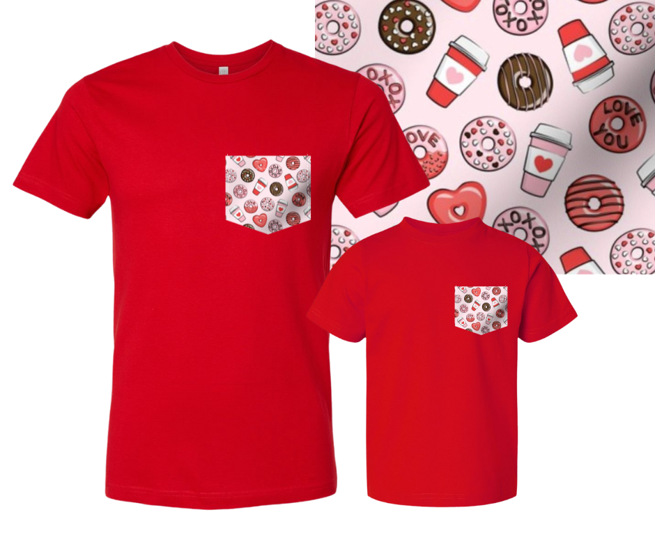 Heart Donuts Pocket Tee