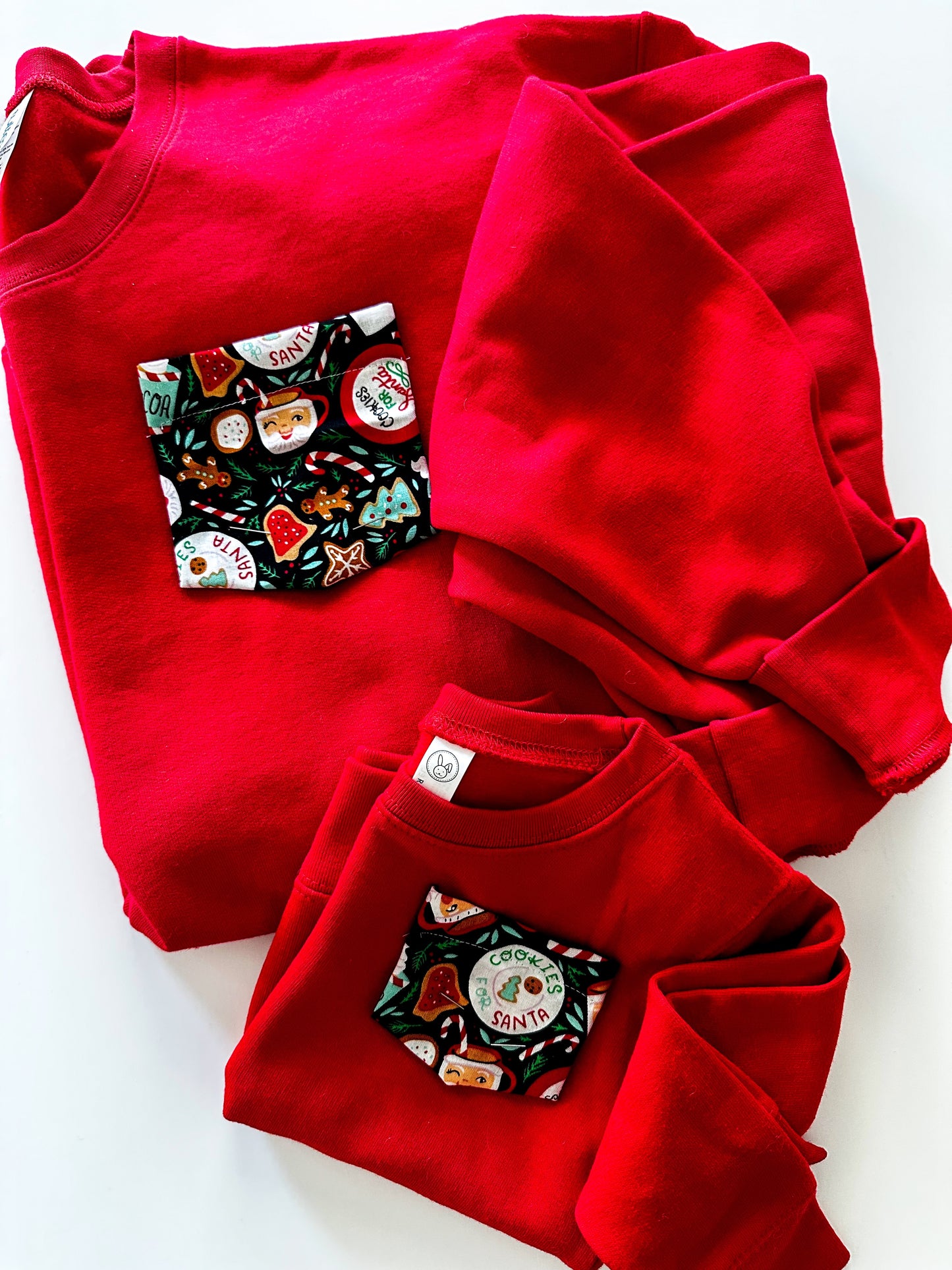 Mommy & Me Santa Cookie Pocket Tee Set